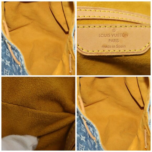 LOUIS VUITTON Monogram Denim Sac A Dos GM Backpack Blue M95056 LV Auth 30454A - Picture 15 of 16